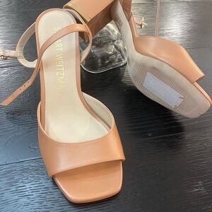 Stuart Weitzman Camel Leather Heels